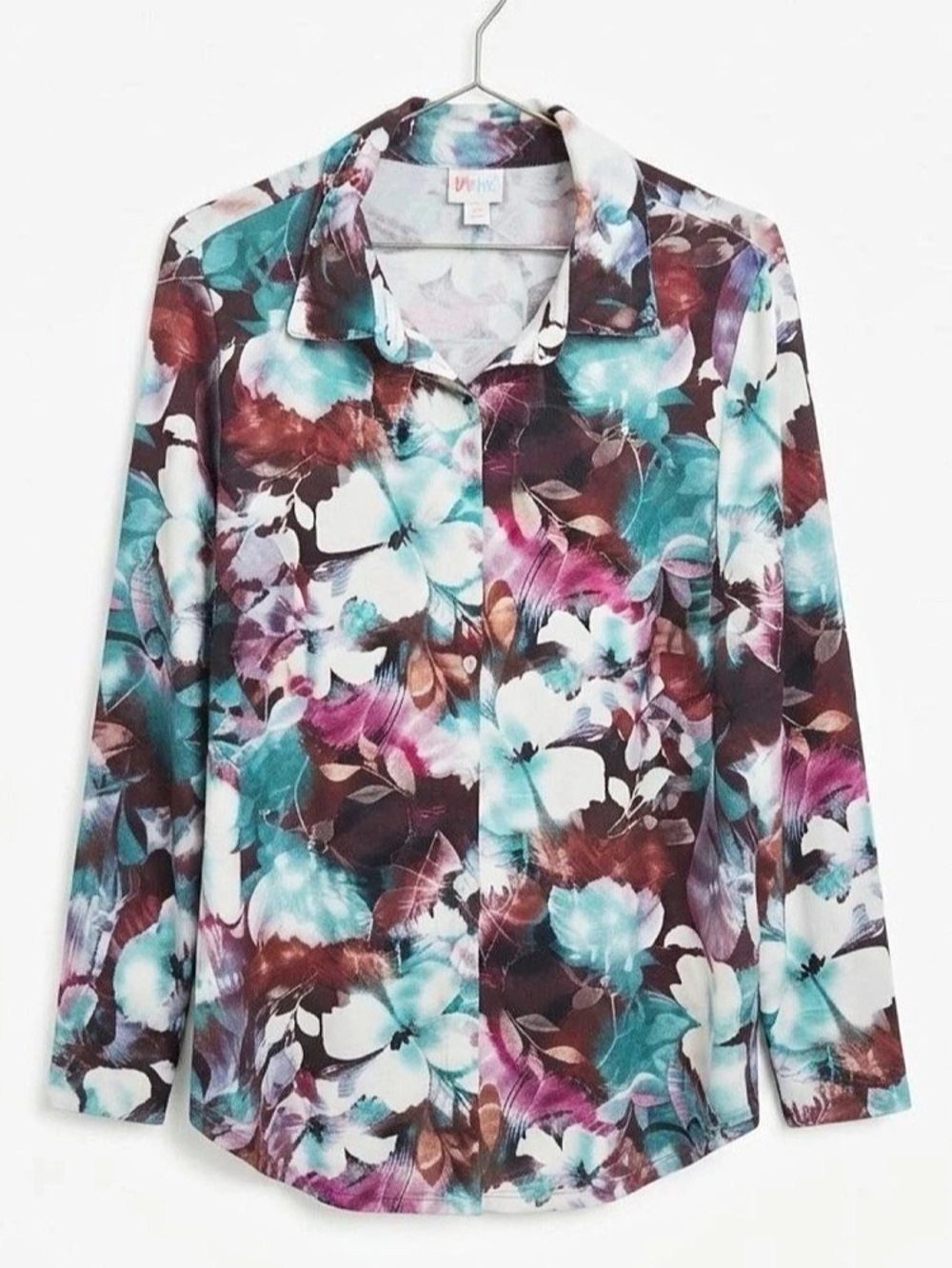 Lula Roe Floral Button Down Shirt, Size S